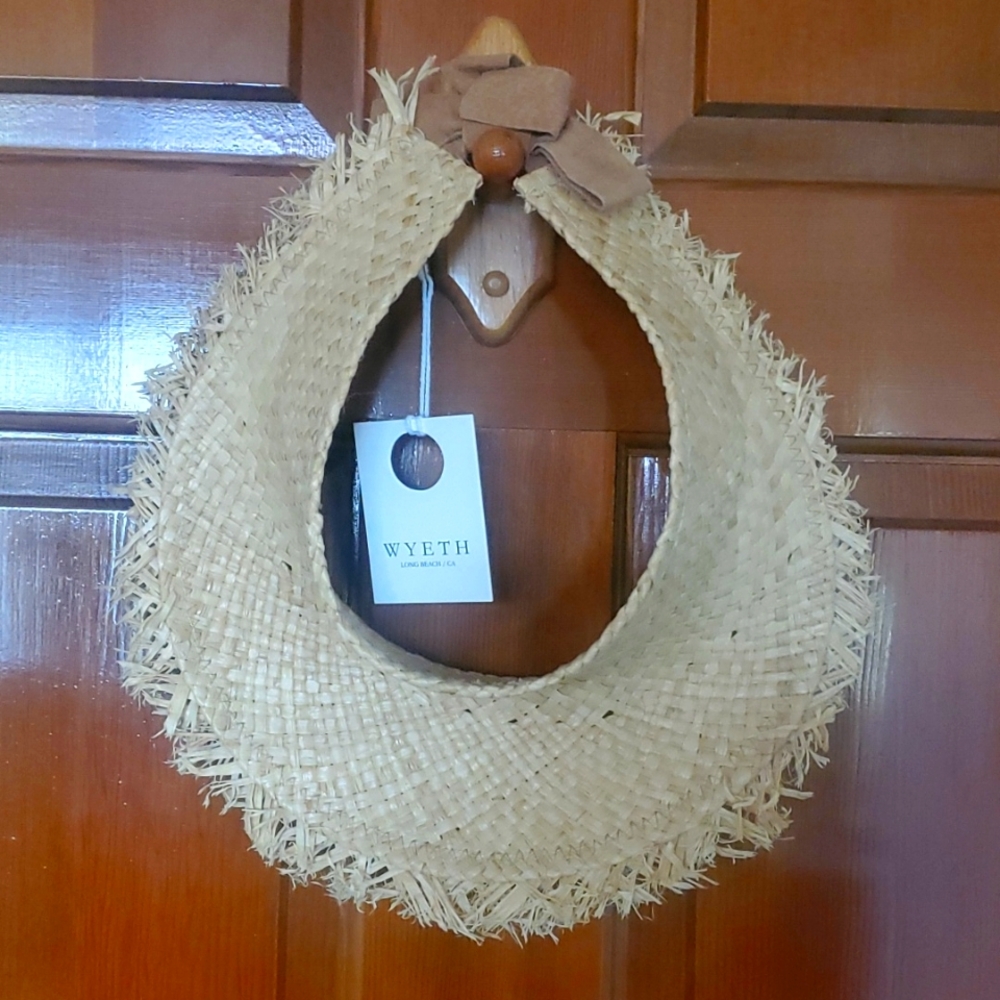 Wyeth raffia braid visor